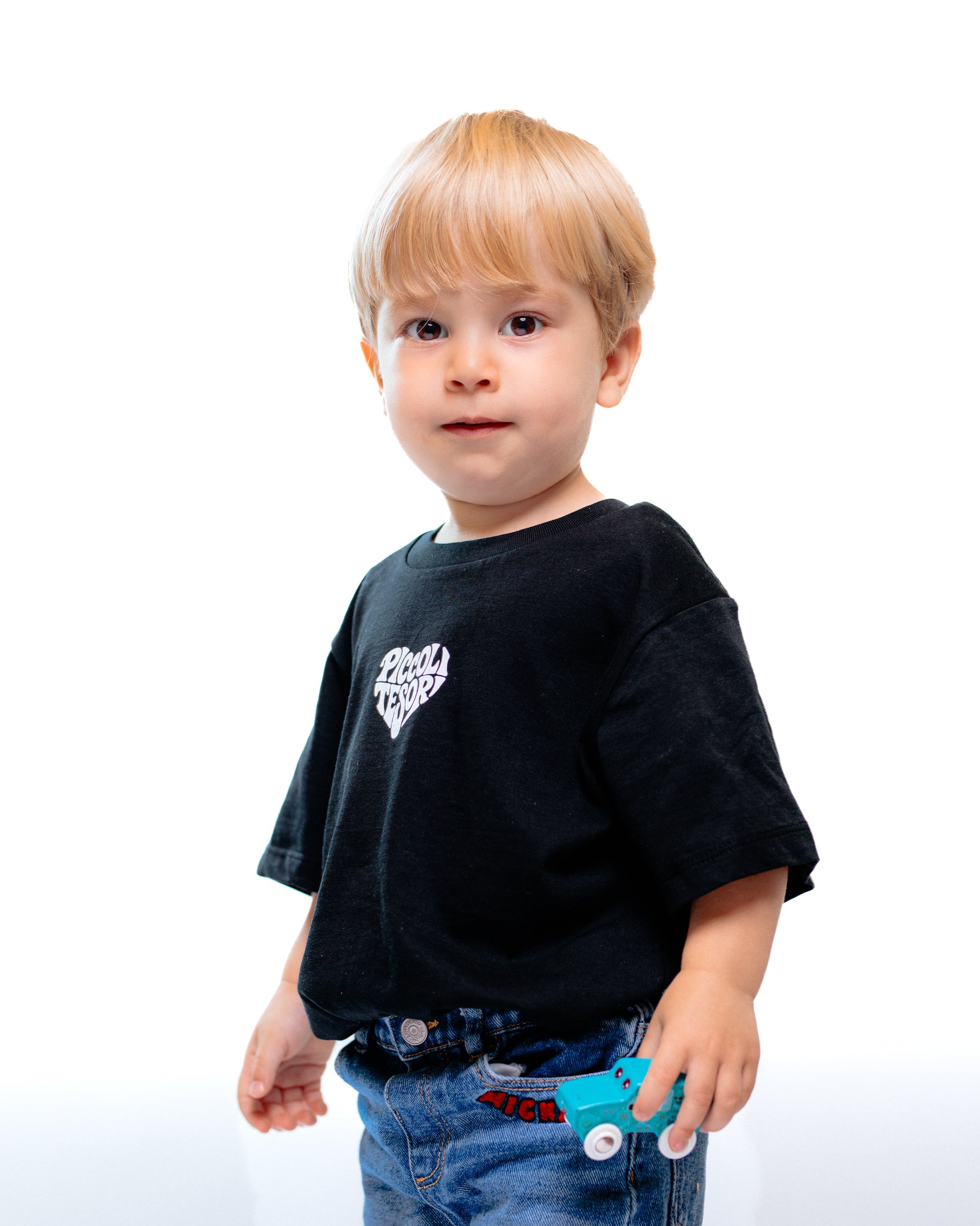 T-shirt black logo white