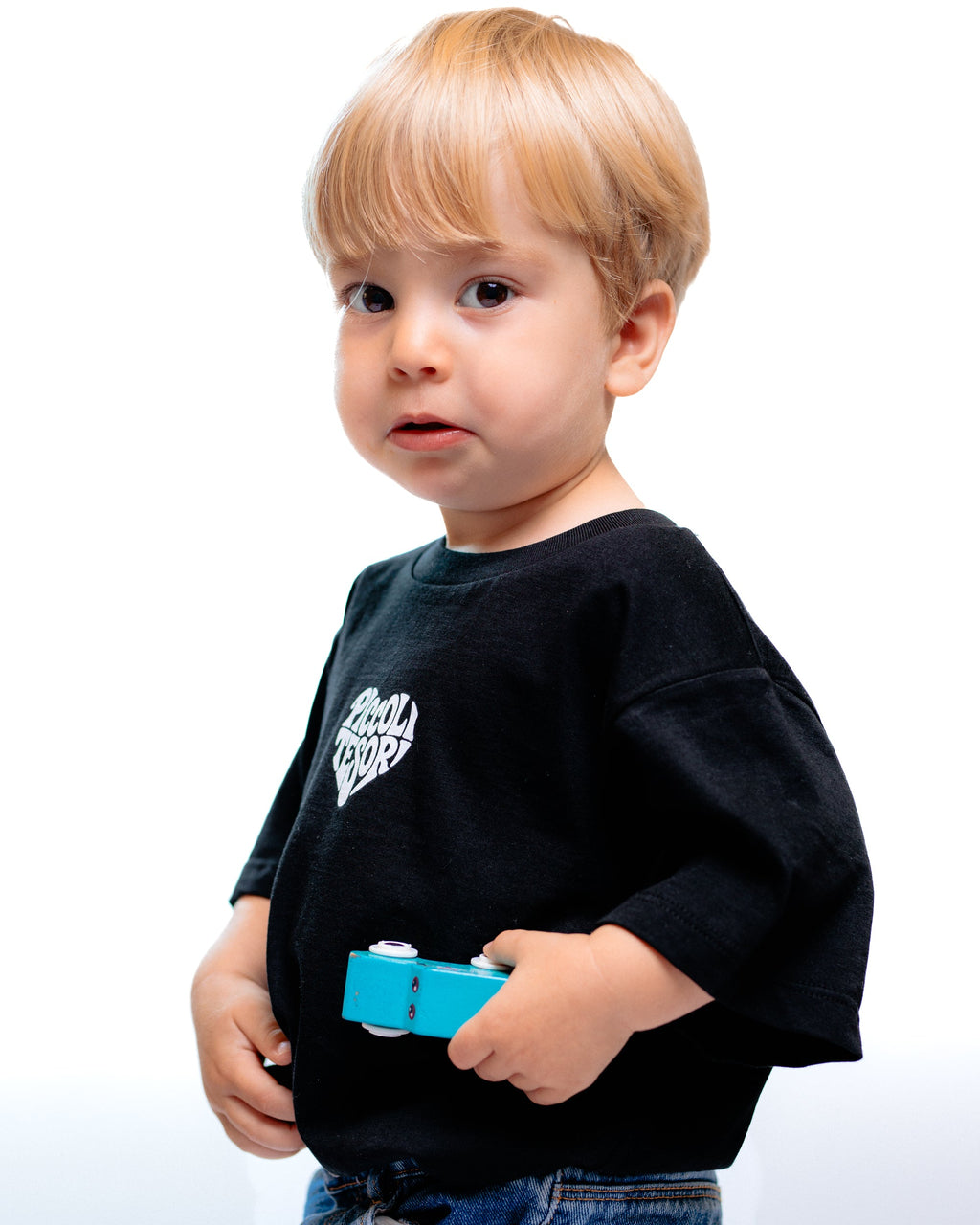 T-shirt black logo white