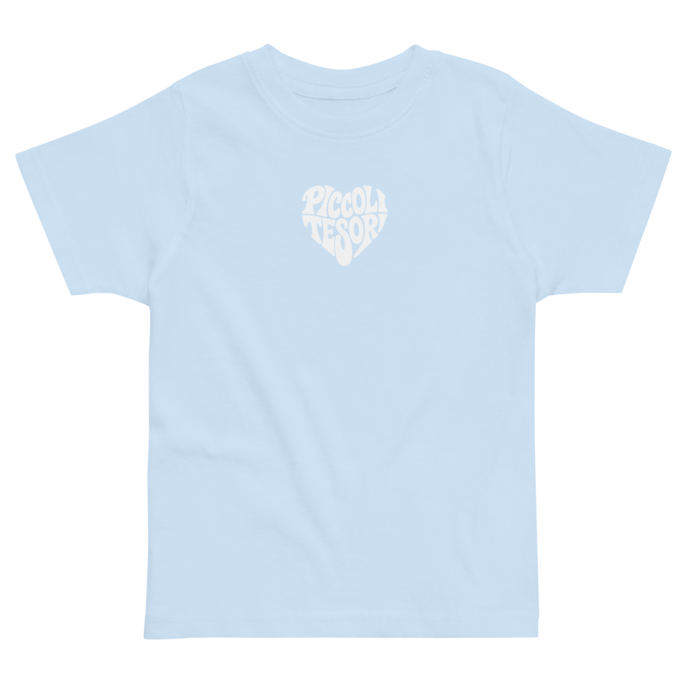 T-shirt blue logo white