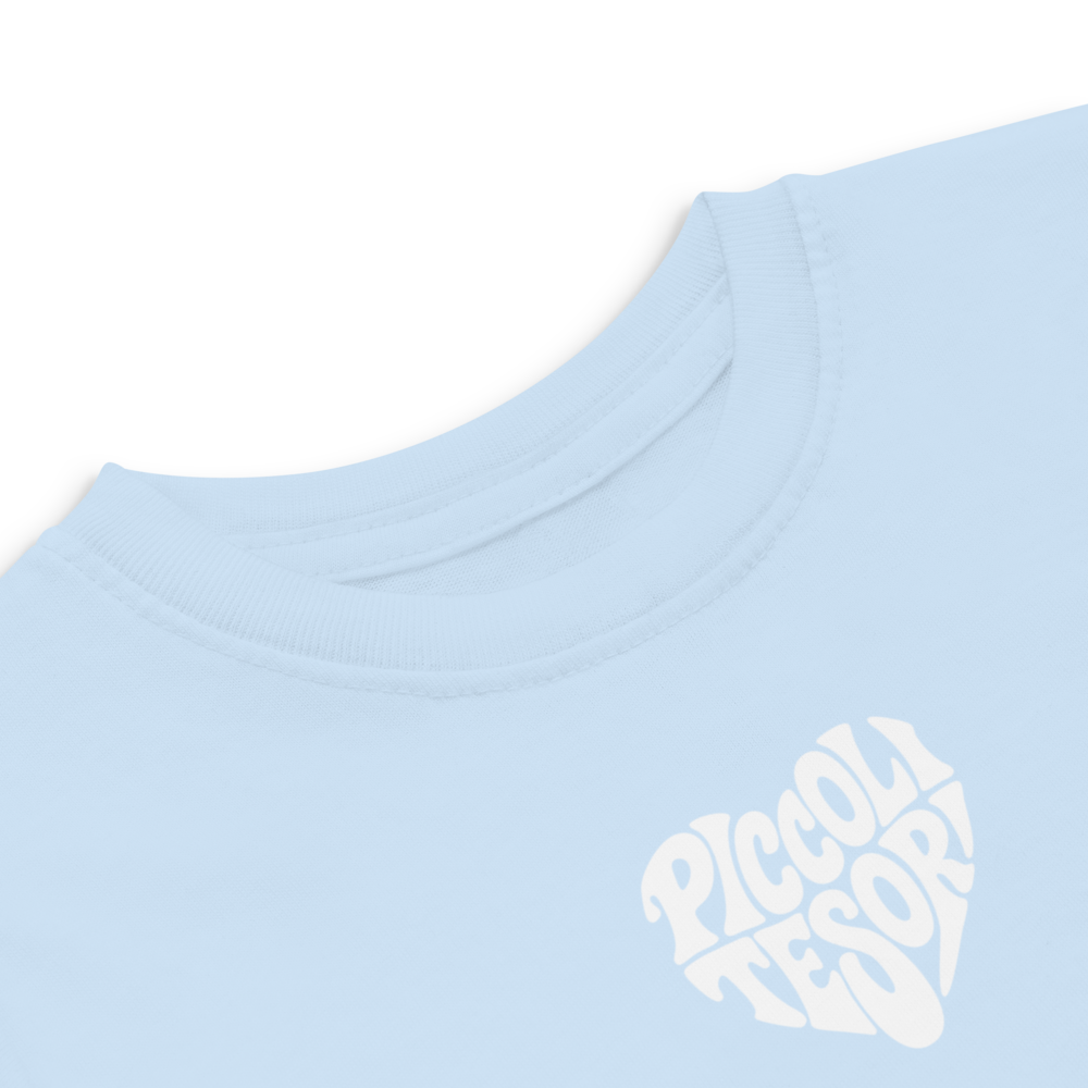 T-shirt blue logo white